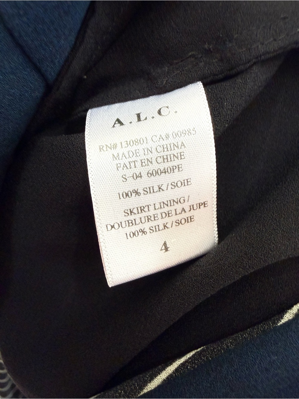 A.L.C ALC silk black white stripe cinch tie waist halter floral trim maxi dress - Picture 12 of 15